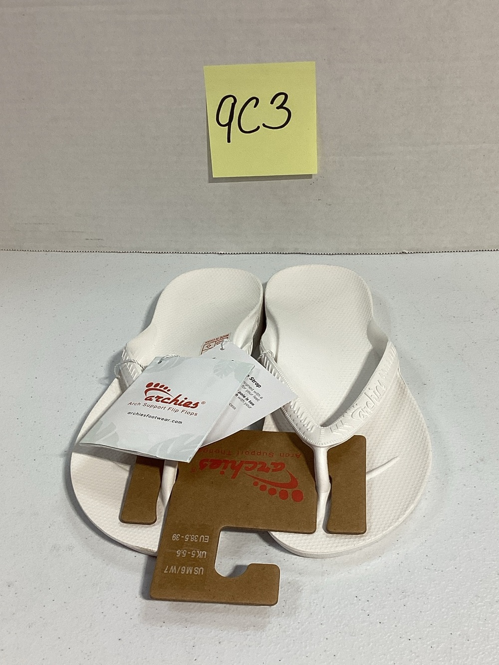 Archies Women’s White Orthotic Flip Flop Sandals